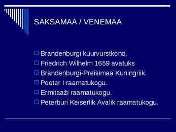 RAAMATUKOGUDE JA INFORMATSIOONINDUSE AJALUGU III #18