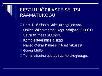 RAAMATUKOGUDE JA INFORMATSIOONINDUSE AJALUGU III #21