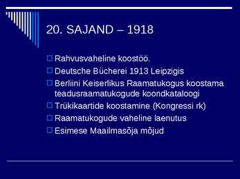 RAAMATUKOGUDE JA INFORMATSIOONINDUSE AJALUGU IV #24