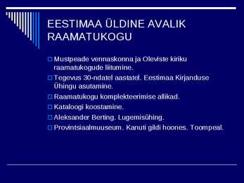RAAMATUKOGUDE JA INFORMATSIOONINDUSE AJALUGU IV #5