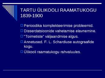 RAAMATUKOGUDE JA INFORMATSIOONINDUSE AJALUGU II #24