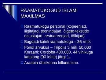 RAAMATUKOGUDE JA INFORMATSIOONINDUSE AJALUGU II #8