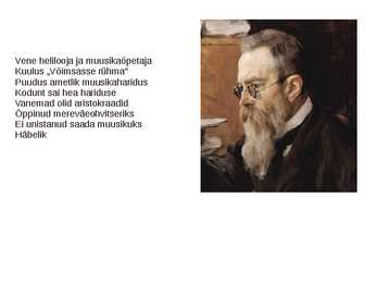 Esitlus Nikolai Rimski-Korsakovist #2