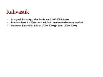 MAARAHVAS XIV-XVI SAJANDIL #3