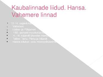 LINNADE MAJANDUS #5