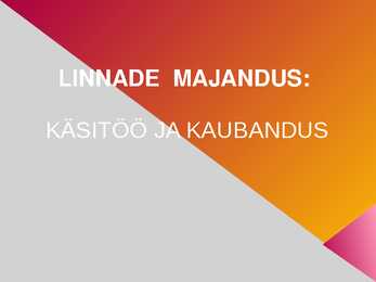 LINNADE MAJANDUS