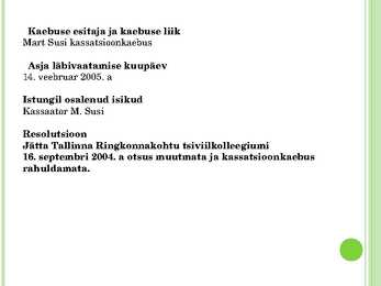 Kohtuotsus #3