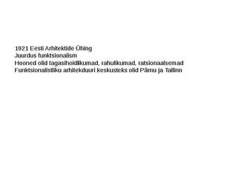 Arhidektuur Eestis 1920-1940 #2