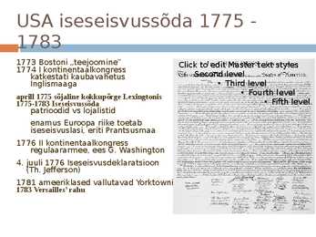 USA tekkimine #7