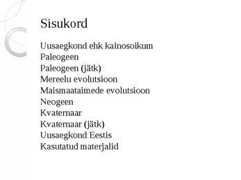 Uusaegkonna kronoloogia #2