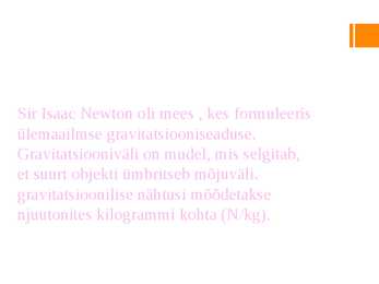 Gravitatsiooniväli #2