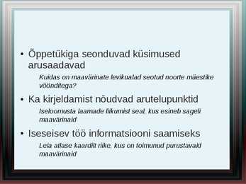 Õppevara esitlus #4