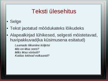 Õppevara esitlus #6