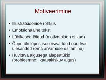 Õppevara esitlus #9