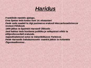 Rooseveldi elulugu #3
