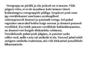 Veregrupid esitlus #6