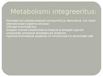 Aine- ja energiavahetus #12