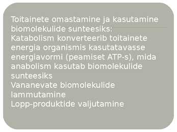 Aine- ja energiavahetus #6
