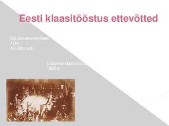 Eesti klaasitööstus #8