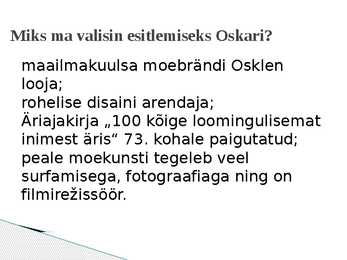 Moekunstnik Oskar Metsavaht #2