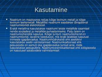 Naatrium - omadused-kasutamine #3