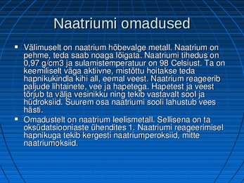 Naatrium - omadused-kasutamine #5