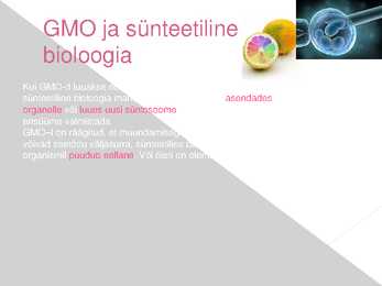 Sünteetiline bioloogia #3