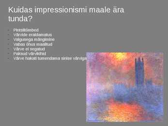 Impressionismi kokkuvõttev esitlus #5