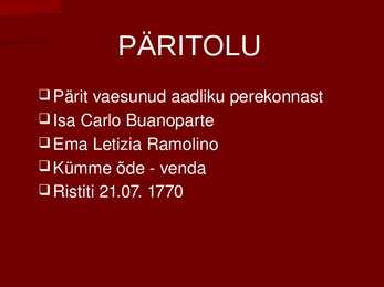 Napoleoni elulugu #3