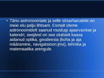 Astronoomia - füüsika #3