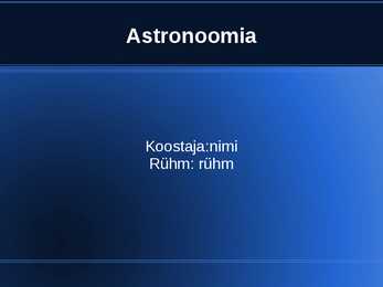 Astronoomia - füüsika