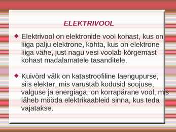 Elekter - füüsika #8
