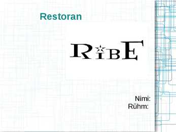 RESTORAN RIBE