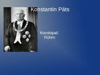 Konstantin Pätsi elulugu