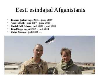 Afganistan ja Eesti #5