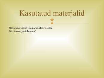 Puitühenduste tutvustus #16