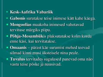 Tervitamine erinevates kultuurides #14