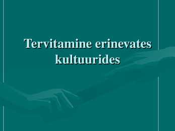 Tervitamine erinevates kultuurides