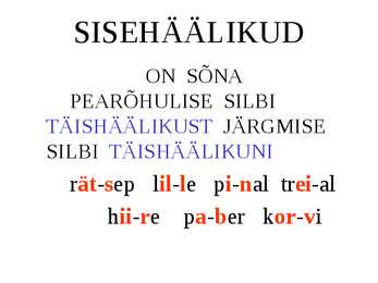 Sisehäälikud #2