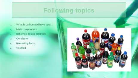 Carbonated beverages presentation #2