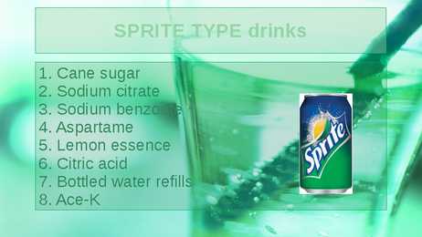 Carbonated beverages presentation #9