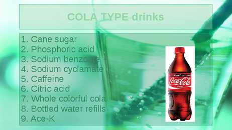 Carbonated beverages presentation #10