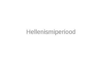 Hellenismiperiood
