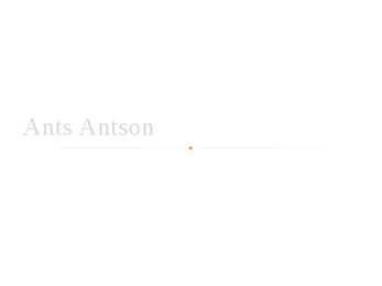 Ants Antsoni elulugu