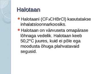 Halogeeniühendid tehnikas ja keskkonnas #9