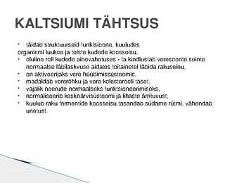 KALTSIUM - Powerpoint #4