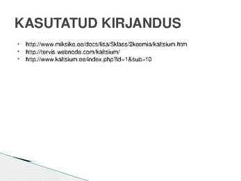 KALTSIUM - Powerpoint #5