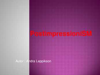 Postimpserssionism