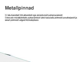 Pinnakattematerjalid #4