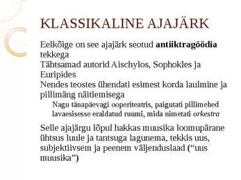 Muusika Ajalugu - Vana maailm #11